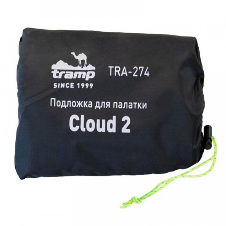 Подстилка для палатки Tramp Cloud 2 Si темно-зеленая TRA-274, Poliester Rip-Stop 3000D, 210х130 см
