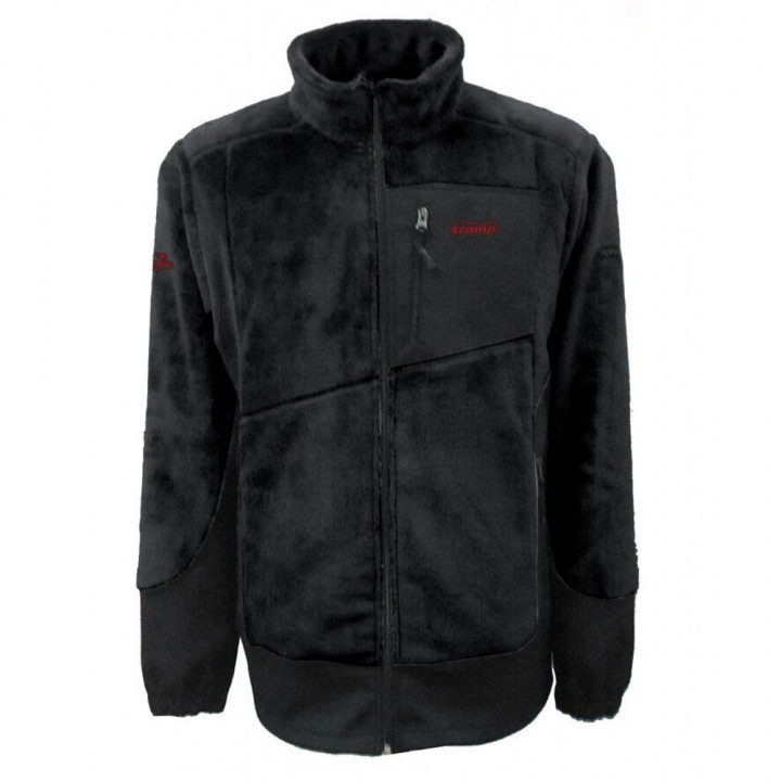 Мужская куртка Tramp Салаир черный / XL. Куртка из флиса Coral Fleece с вставками SoftShell