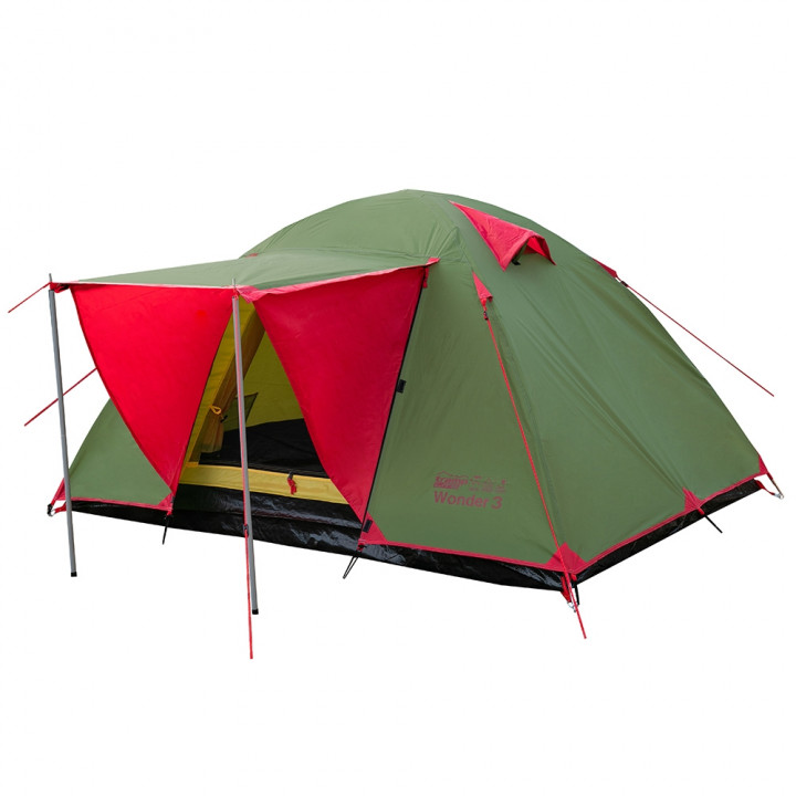 Палатка туристическая Tramp Lite Wonder 3 зелёный - TLT-006.06