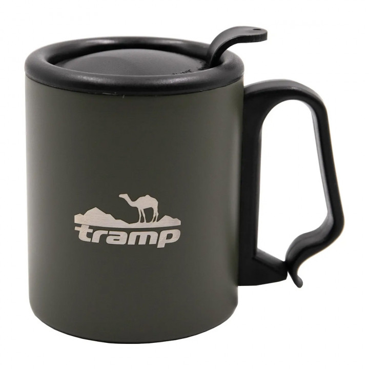 Термокружка с поилкой и защёлкой Tramp TRC-020, 350 мл, оливковый